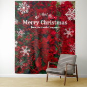 Weihnachts Roter Schneeflocken | Hintergrund für P Wandteppich (Beispiel)