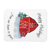 Weihnachts Roter Stall individuell einstellbar Magnet (Horizontal)