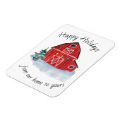 Weihnachts Roter Stall individuell einstellbar Magnet (Linke Seite)