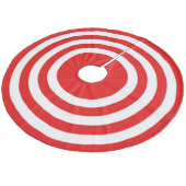 Weihnachts Roter Streifen Baumrock Fleece Weihnachtsbaumdecke (Schrägansicht)