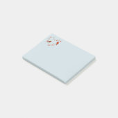 Weihnachts-Roter Vogel Kardinal Holly Post-it Klebezettel (angewinkelt)