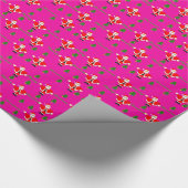Weihnachts Roter Weihnachtsbaum Pink Wrapping Pape Geschenkpapier (Ecke)