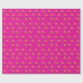 Weihnachts Roter Weihnachtsbaum Pink Wrapping Pape Geschenkpapier (Flach)