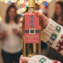 Weihnachts - Roter Weihnachtsfeier Festlicher Flas Flaschenanhänger