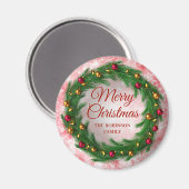 Weihnachts Roter Winter Fest Kraut Magnet (Vorderseite/Rückseite)