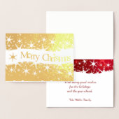 Weihnachts Roter Winter Schneeflocken Folienkarte (Anzeige)