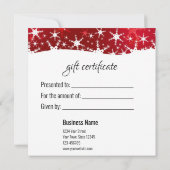 Weihnachts Roter Winter Schneeflocken Geschenkguts (Rückseite)