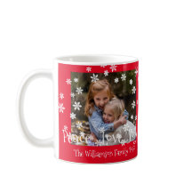 Weihnachts Rotes Foto Weiße Schneeflocken Jahr Fam