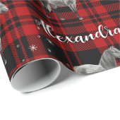 Weihnachts-Rotes Pferd Personalisiert Geschenkpapier (Rolleneckpunkt)