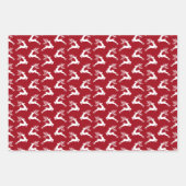 Weihnachts-Rotkachelmuster  Geschenkpapier Set (Vorderseite 3)