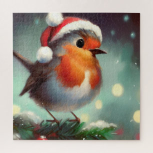Weihnachts-Rotkehlchen (2) Puzzle