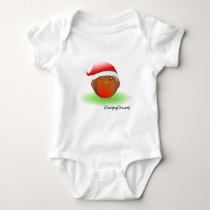 Weihnachts-Rotkehlchen Baby Strampler