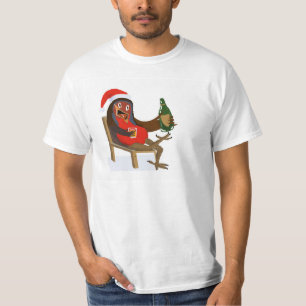 Weihnachts-Rotkehlchen entspannt T-Shirt