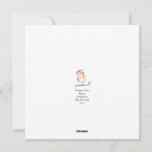 Weihnachts-Rotkehlchen Feiertagskarte (Rückseite)