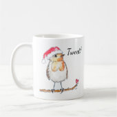 Weihnachts-Rotkehlchen Kaffeetasse (Links)