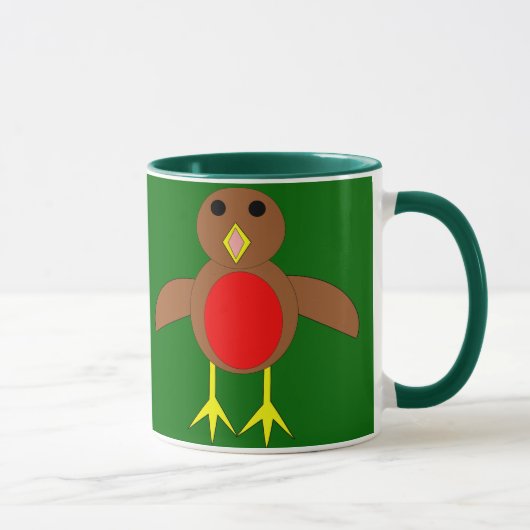 Weihnachts-Rotkehlchen-Tasse Tasse (Rechts)
