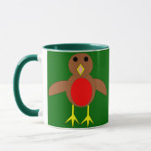 Weihnachts-Rotkehlchen-Tasse Tasse (Links)