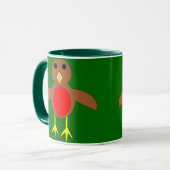 Weihnachts-Rotkehlchen-Tasse Tasse (Vorderseite Links)
