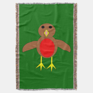 Weihnachts-Rotkehlchen-Wurfdecke Decke