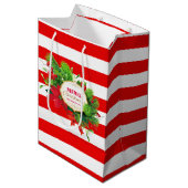 Weihnachts-Rottasche Mittlere Geschenktüte (Vorderseite Schrägansicht)