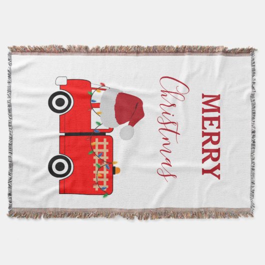 Weihnachts-Rottruck Decke (Vorderseite)