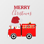 Weihnachts-Rottruck Fensteraufkleber (Blatt)