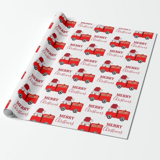 Weihnachts-Rottruck Geschenkpapier (Ungerollt)