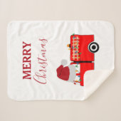 Weihnachts-Rottruck Sherpadecke (Vorderseite (Horizontal))