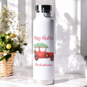 Weihnachts-Rottruck Weißer Feiertag Trinkflasche