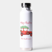 Weihnachts-Rottruck Weißer Feiertag Trinkflasche (Links)