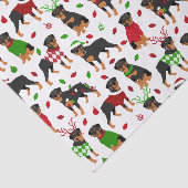 Weihnachts-Rottweiler-Tissue-Papier Seidenpapier (Ausschnitt)