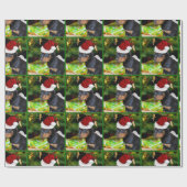 Weihnachts-Rottweiler-Welpenpackpapier Geschenkpapier (Flach)