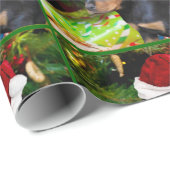 Weihnachts-Rottweiler-Welpenpackpapier Geschenkpapier (Rolleneckpunkt)