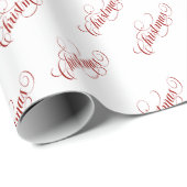 Weihnachts-Rottypografie-Musterpapier Geschenkpapier (Rolleneckpunkt)