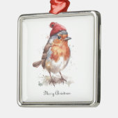 Weihnachts-Rotweinrobe, anpassbar Ornament Aus Metall (Links)