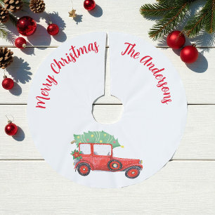 Weihnachts-Rotweinrock Polyester Weihnachtsbaumdecke