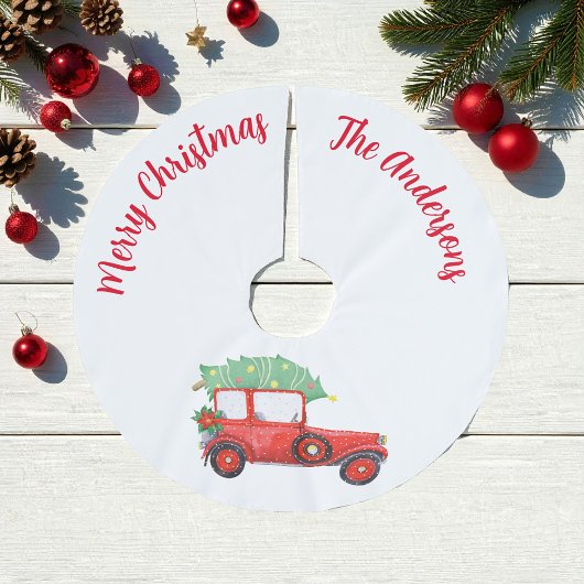 Weihnachts-Rotweinrock Polyester Weihnachtsbaumdecke