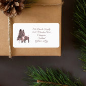 Weihnachts-Rotwild Adressaufkleber