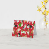 Weihnachts Rough Collie Karte (Gelbe Blume)