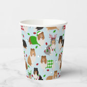Weihnachts Rough Collie Paper Cups Pappbecher (Links)
