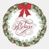 Weihnachts-Round-Sticker Runder Aufkleber (Vorderseite)