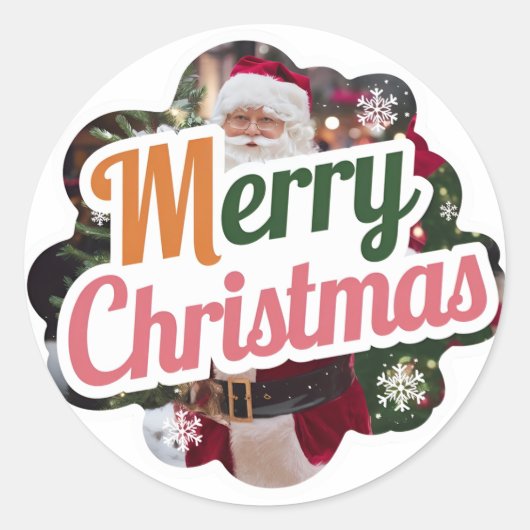 Weihnachts-Round-Stickers: Neues Modell Runder Aufkleber (Vorderseite)