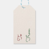 Weihnachts-Ruby-throated Hummingbird-Geschenktaste Geschenkanhänger (Rückseite)