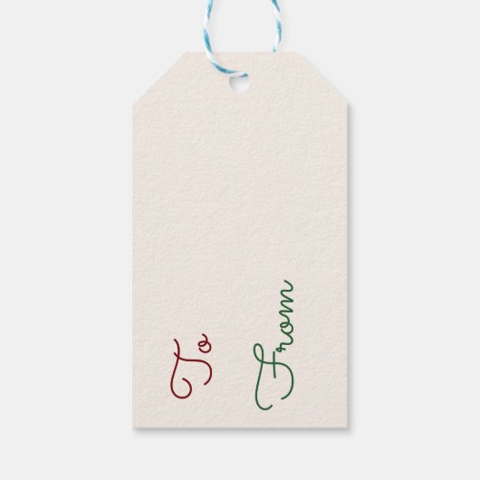 Weihnachts-Ruby-throated Hummingbird-Geschenktaste Geschenkanhänger (Rückseite)