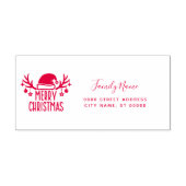 Weihnachts-Rücksendeadress-Stempel selbstfärbend Permastempel (Design)