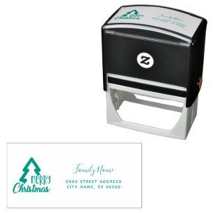 Weihnachts-Rücksendeadress-Stempel selbstfärbend Permastempel