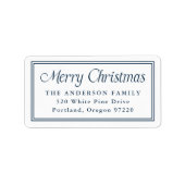 Weihnachts-Rücksendeadresse an den Grenzen der kla Adressaufkleber (Vorne)