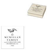 Weihnachts-Rücksendeadresse Briefmarke mit Holly-B Gummistempel (Stempel)