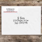 Weihnachts-Rücksendeadresse Candy Cane Stripes