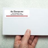 Weihnachts-Rücksendeadresse Candy Cane Stripes